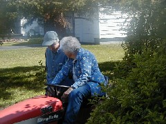 Julia (Judy) Dorrough; house Ohio Trips Medway Lawnmower; Our House;
